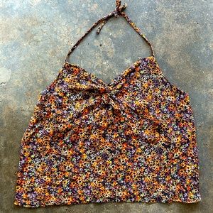 Cute & Casual Floral Halter Top